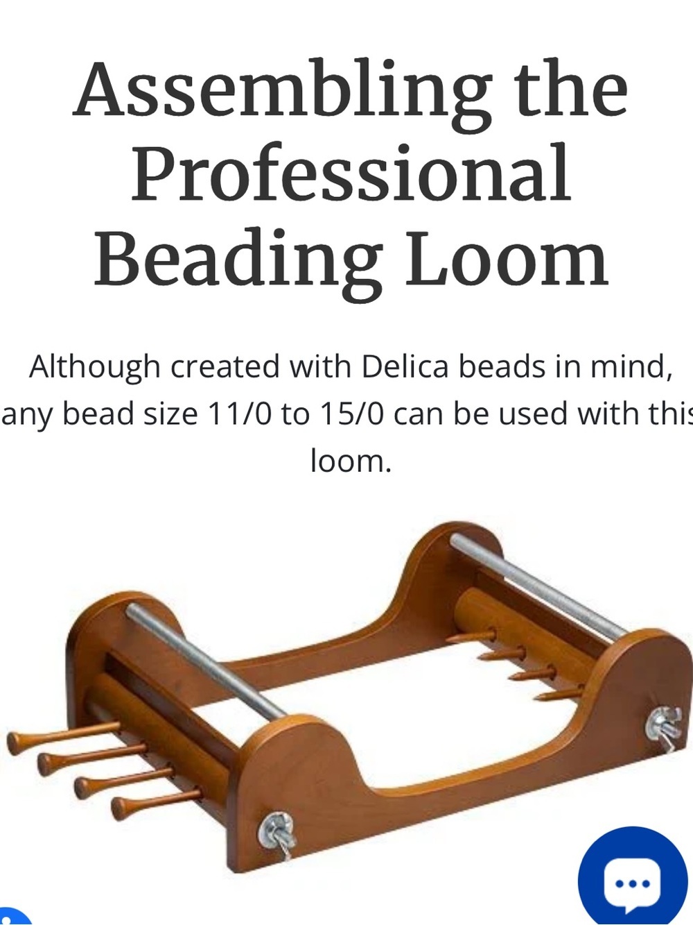 Professional Beading Loom in Warm Wood Tone